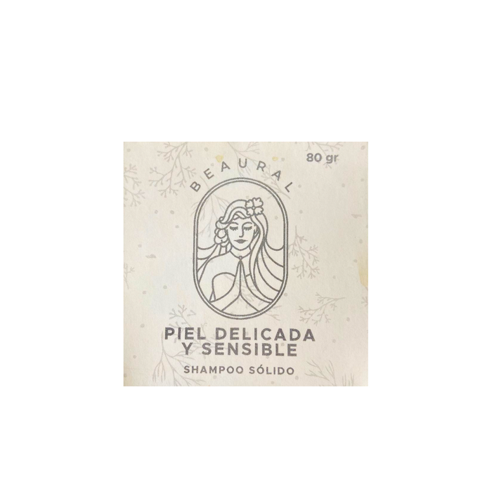 Shampoo sólido limpieza gentil piel cabelluda delicada y sensible 80g